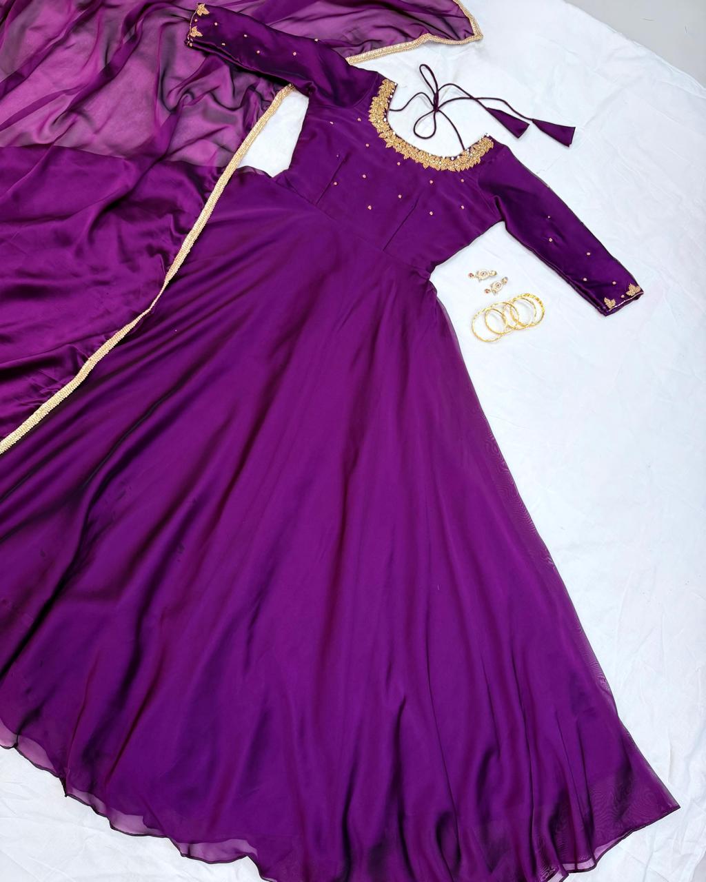 Handwork Gown with Dupatta