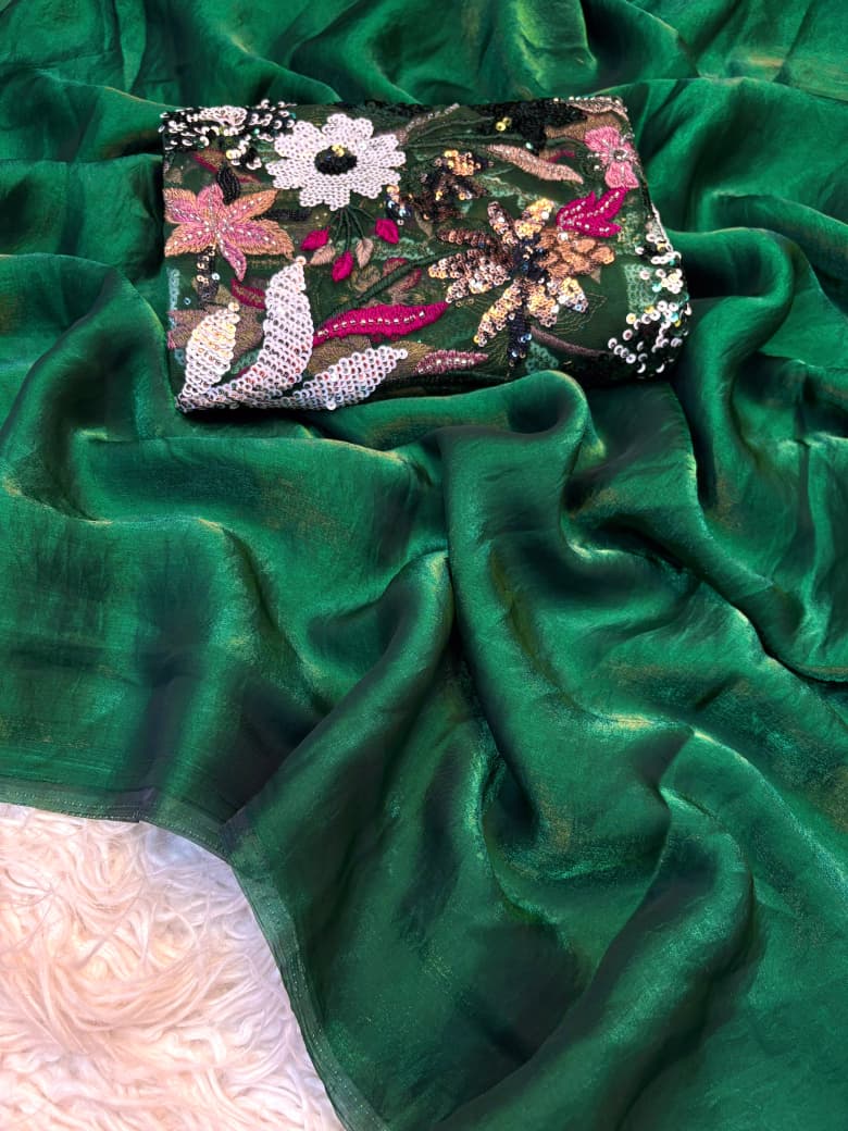 Space silk sattin with imported blouse