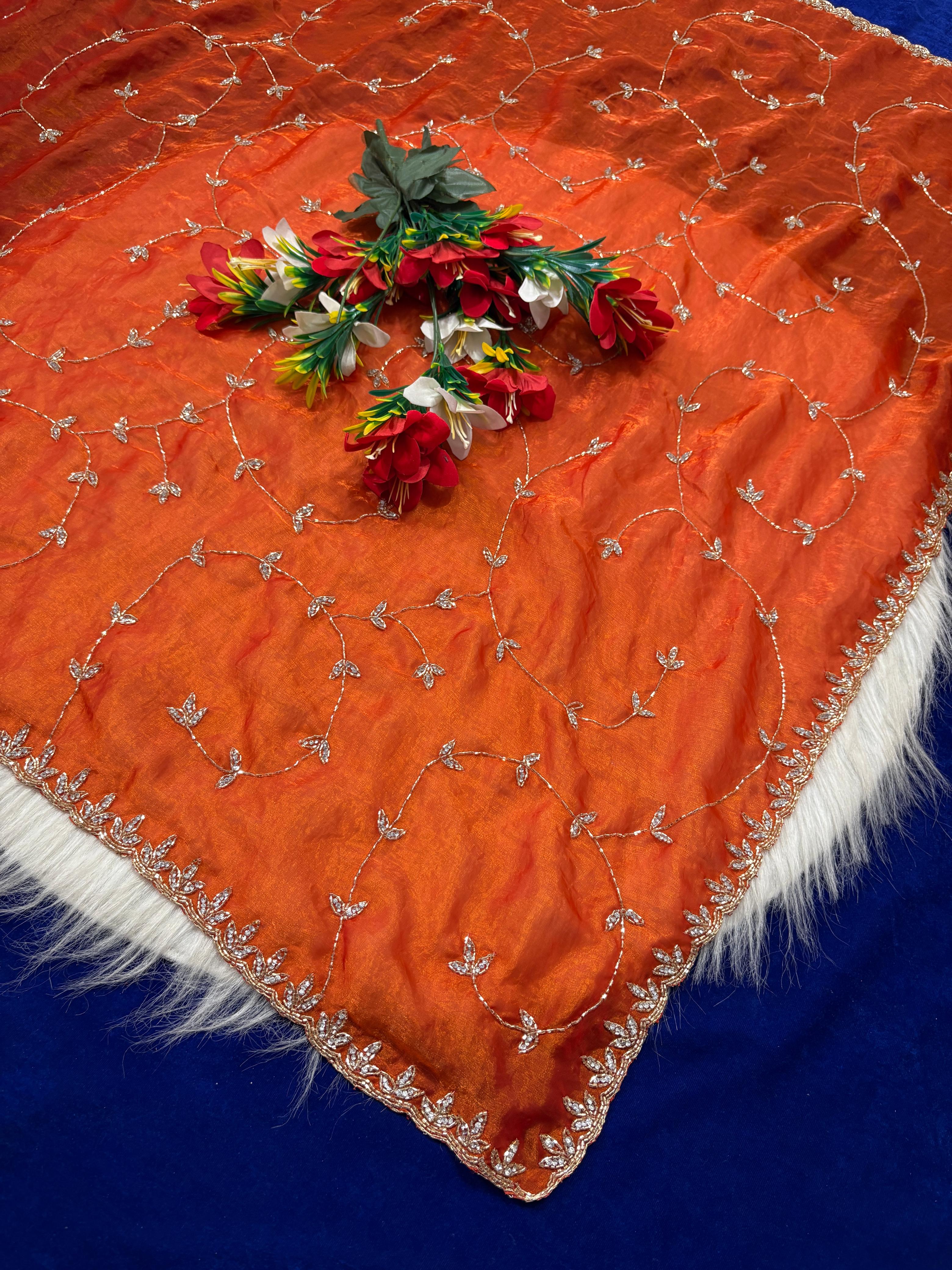 Premium spacesilk handwork sarees