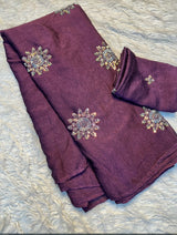 Rangoli crush Saree With sequin Beads work
