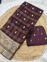 Viscous crepe saree