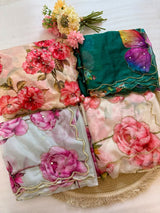 Tebby Silk Floral Sarees