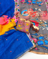 Linen cotton saree with Digital print