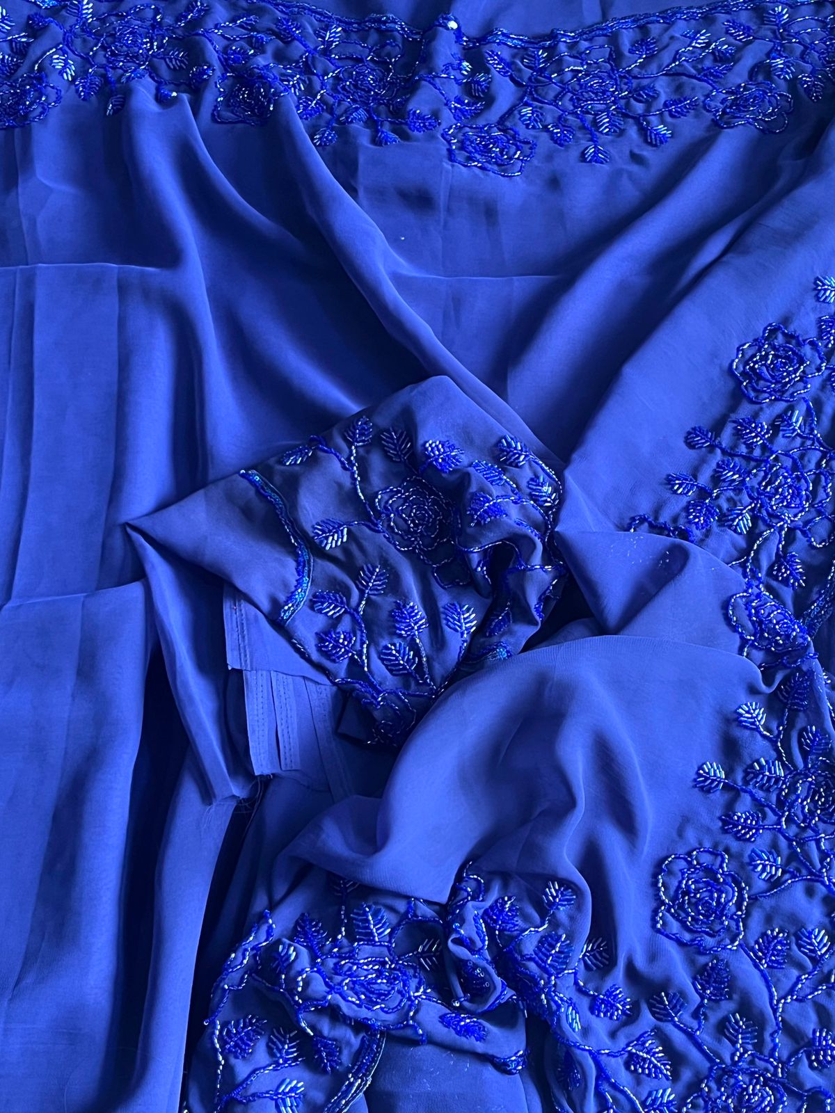 Georgette handwork sarees