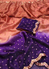 Space silk saree with butti weaving