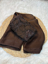 Space silk with designer blouse