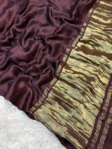 Viscous saree with zari weaving pallu