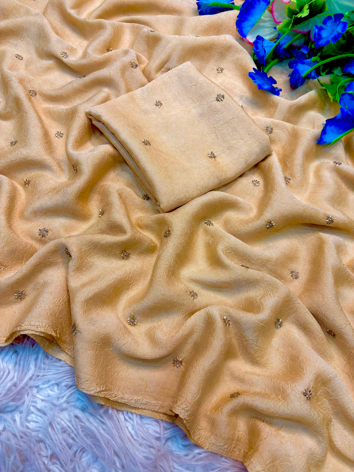 Trending Coffee beads Saree