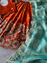 Space silk kids lehenga