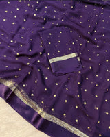 Viscous Georgette with sequin butti