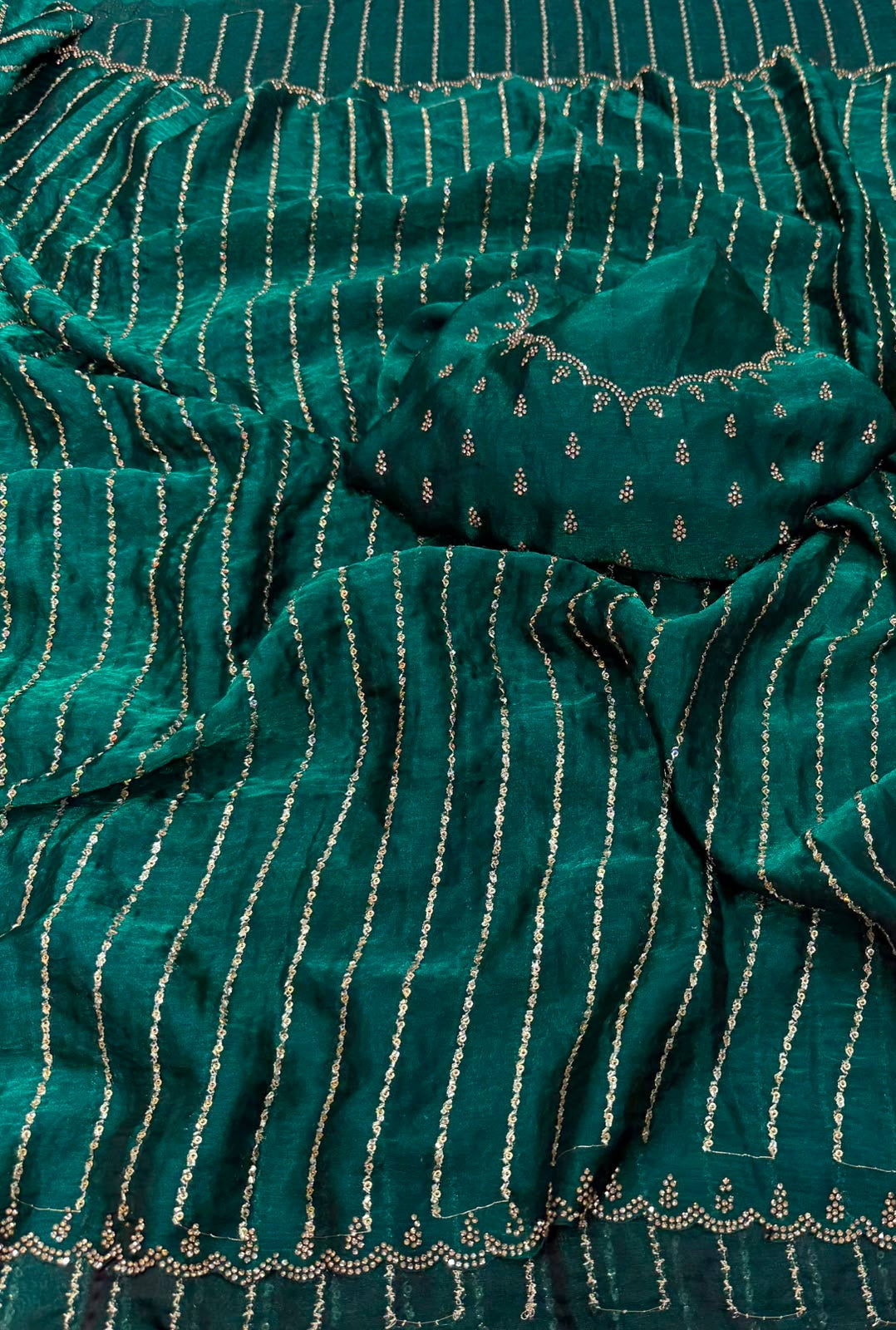 Space silk satin sarees