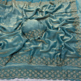 Space silk jarkhan work sarees