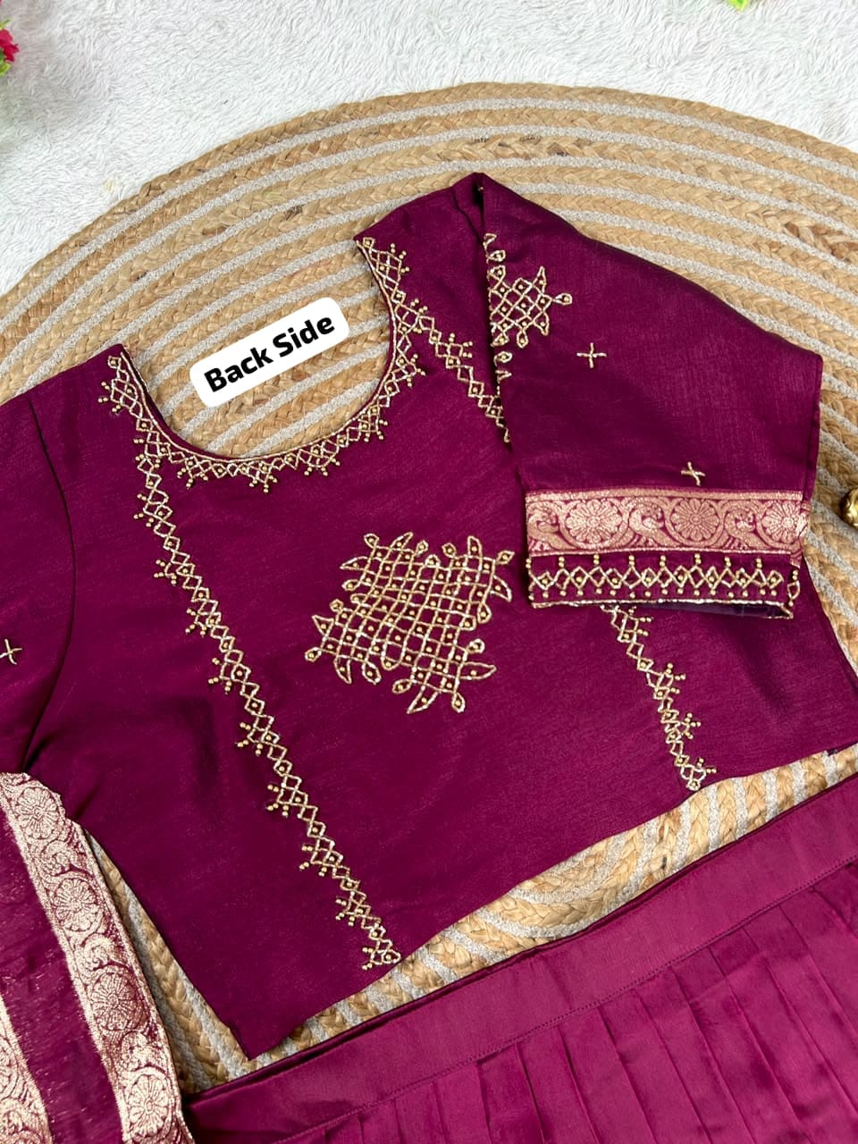 Premium Soft Silk lehenga choli with maggam work