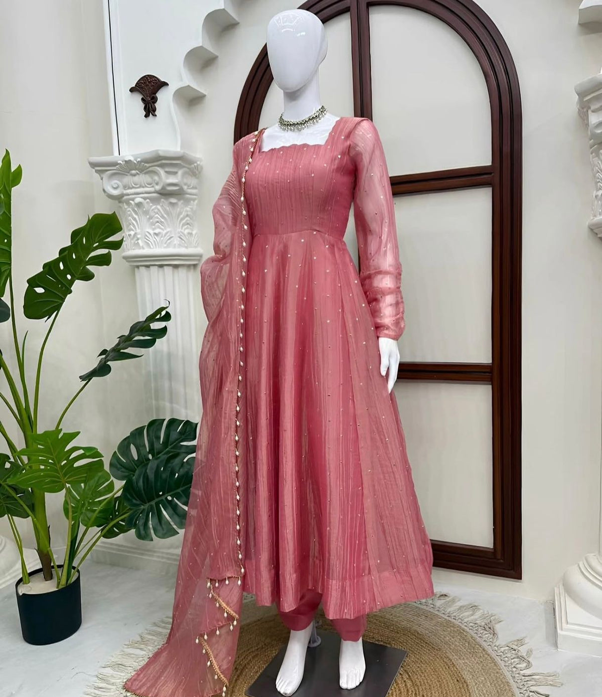 Designer Gown with Pent Set – Elegant Ethnic Wear