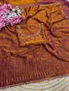 Rain drop Space silk jarkan saree