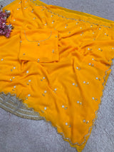Premium Georgette handwork sarees
