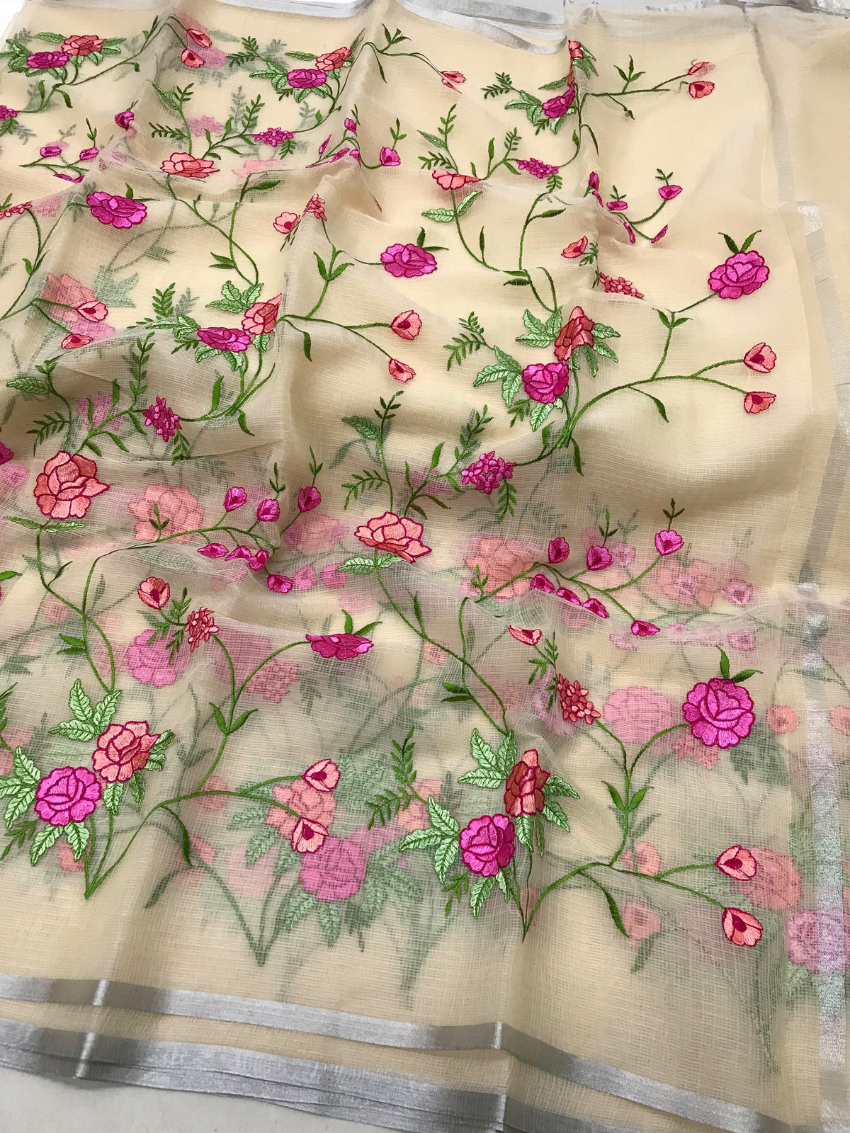 Kota embroidery work sarees