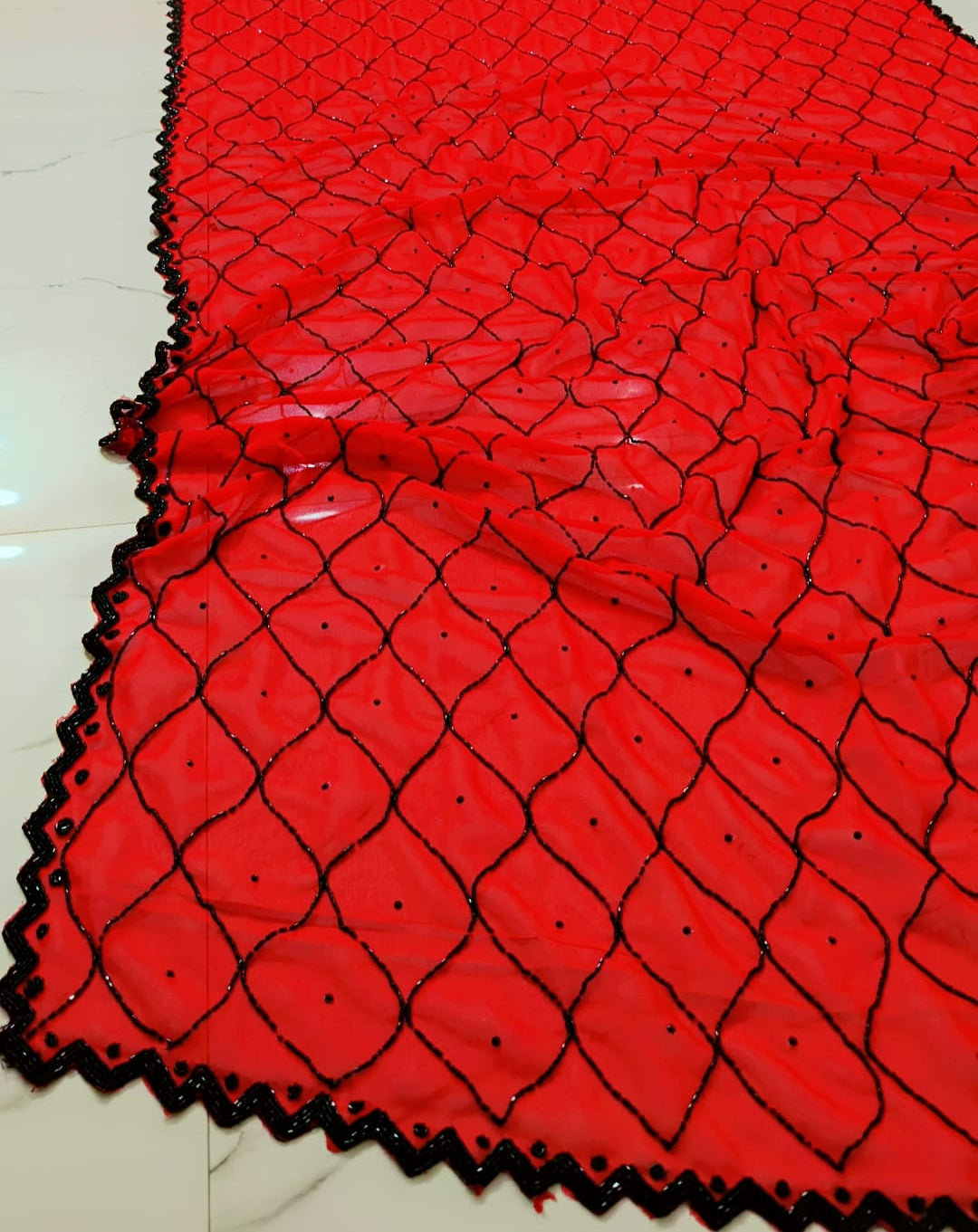 Georgette handwork saree