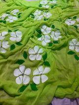 Chiffon Brush Print Saree