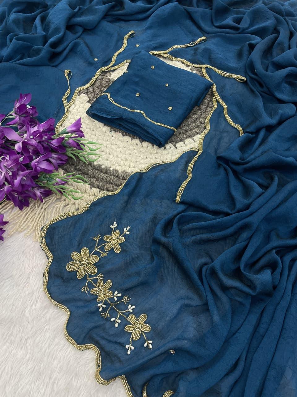 Ranngoli crushed sarees