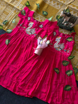 Kids gown with maggam work