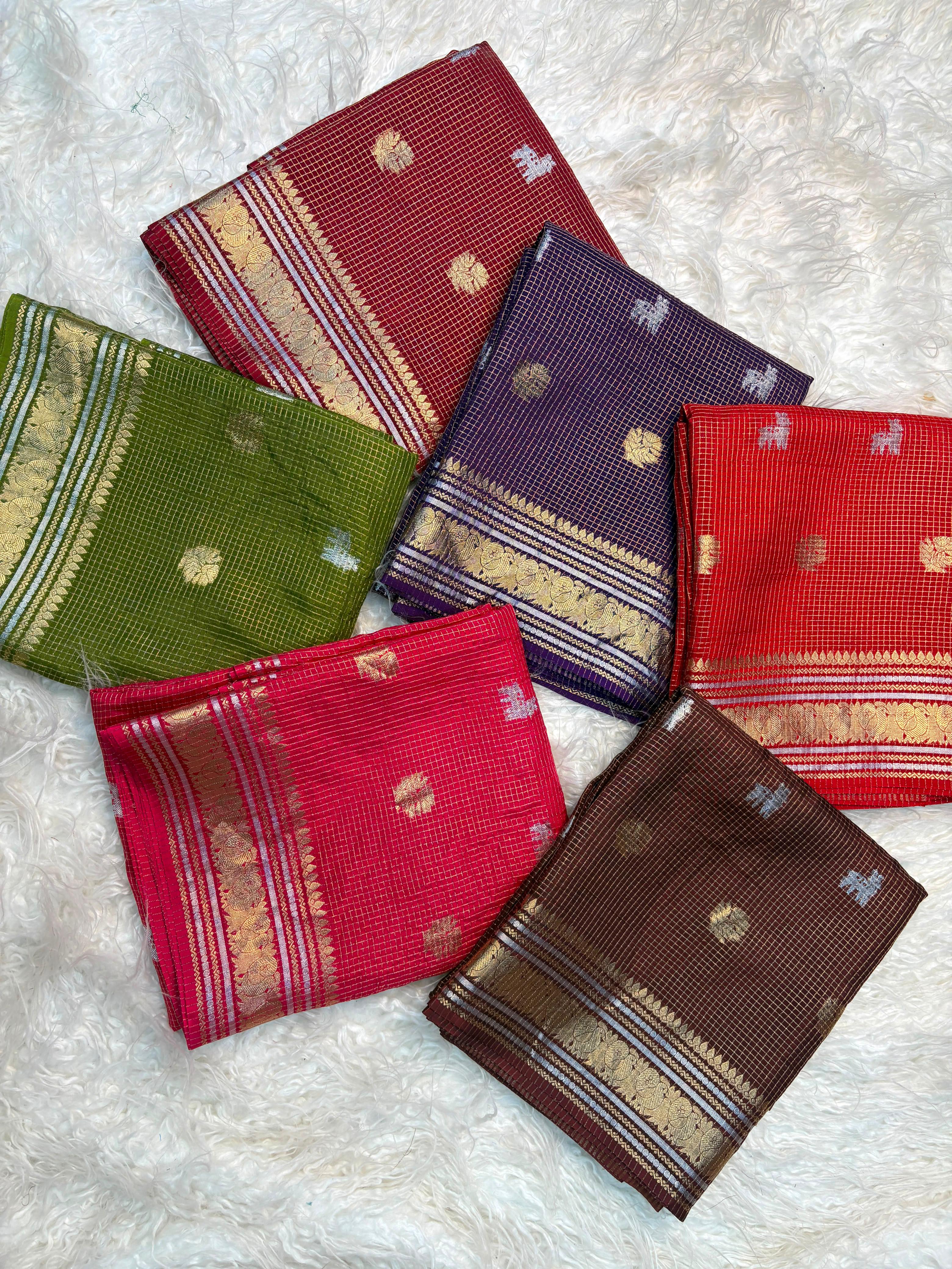 Small chex sarees