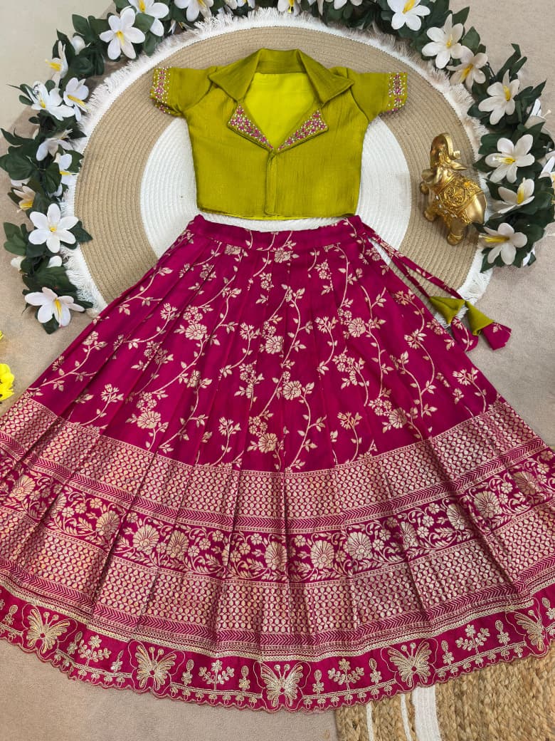 Contrast Kids Lehenga-Choli