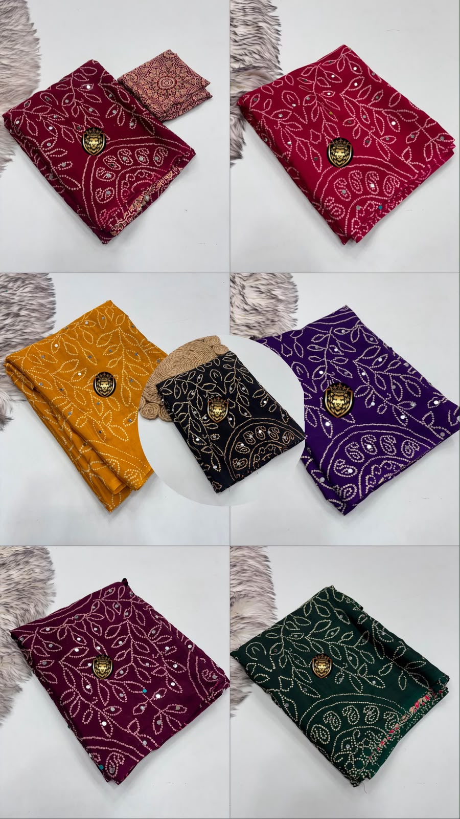 Ajrak mirror work sarees