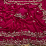 Space silk satin with handwork