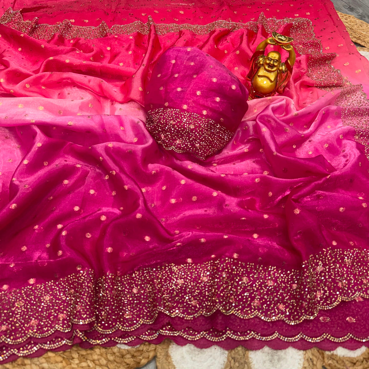 Dual shade Space silk with butti