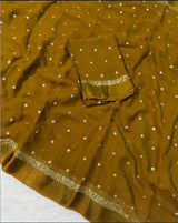 Viscous Georgette with sequin butti