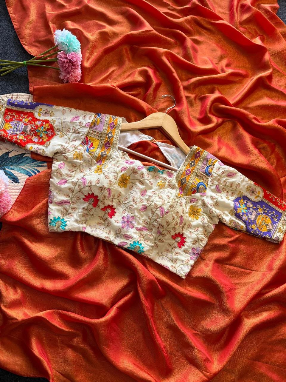 Soft viscose tissue saree