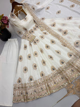 Space Silk Gown With Sequence work