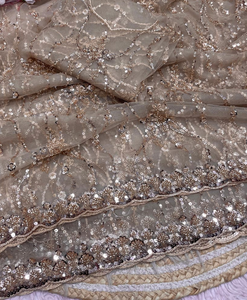 Butterfly net saree