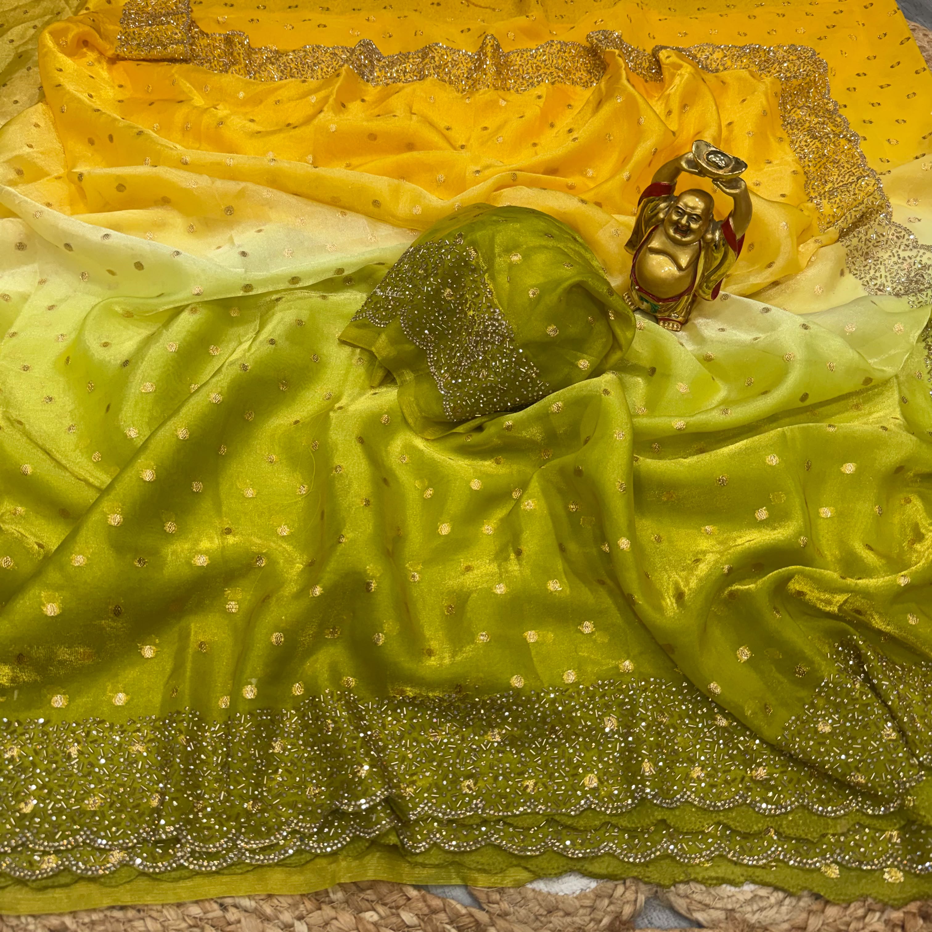 Dual shade Space silk with butti