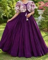 Beautiful Gown With Floral Coat