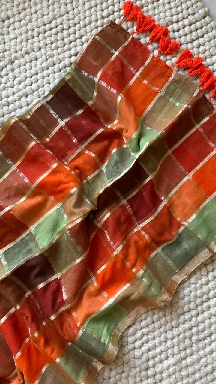 Chex Mul Cotton Saree