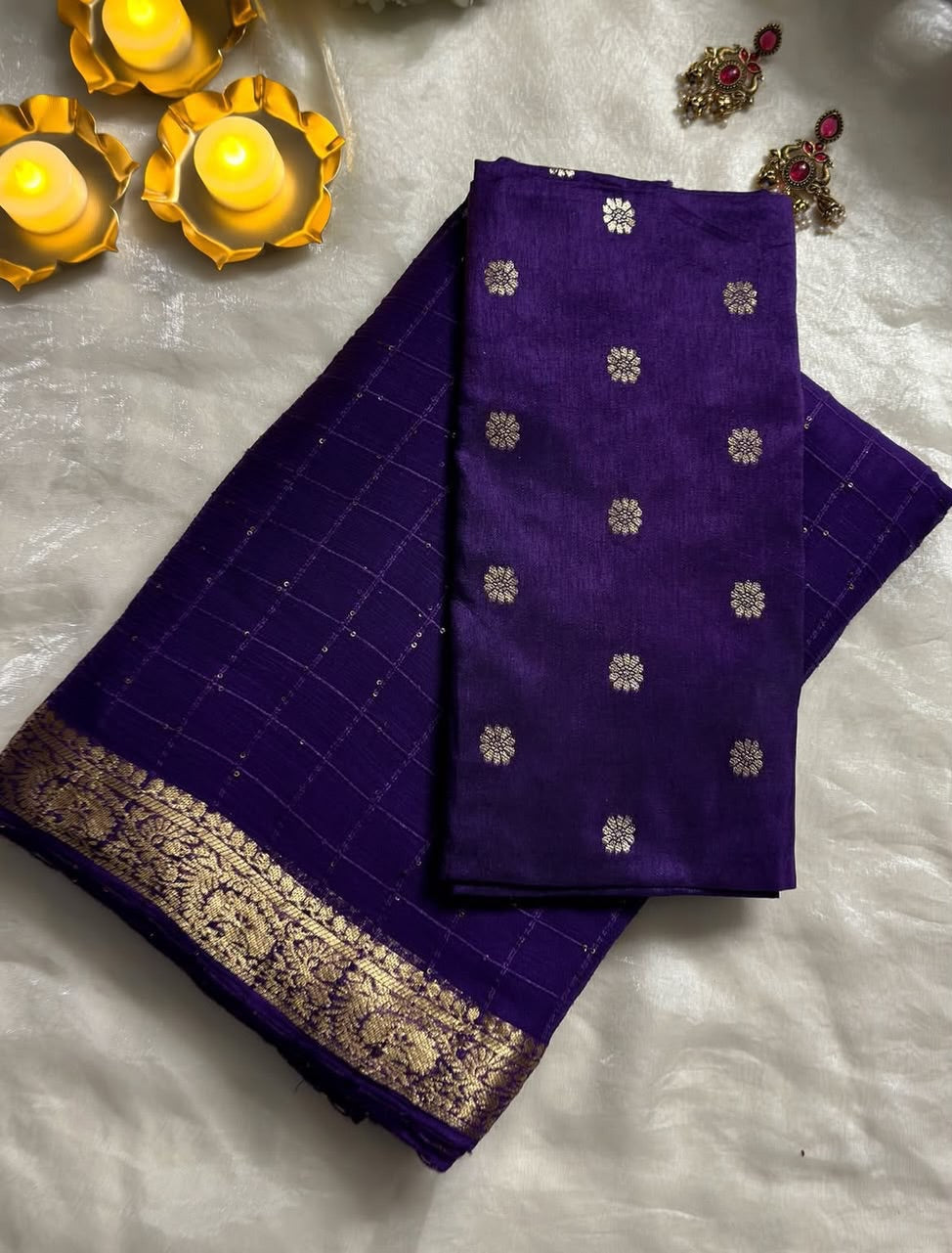 Viscous Georgette with sequence work