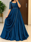 Premium blooming vichitra silk gown