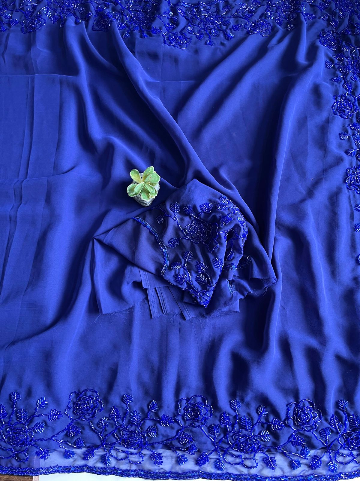 Georgette handwork sarees