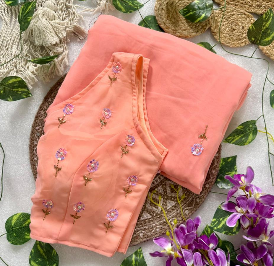 Premium Sree Leela Pure Georgette Saree
