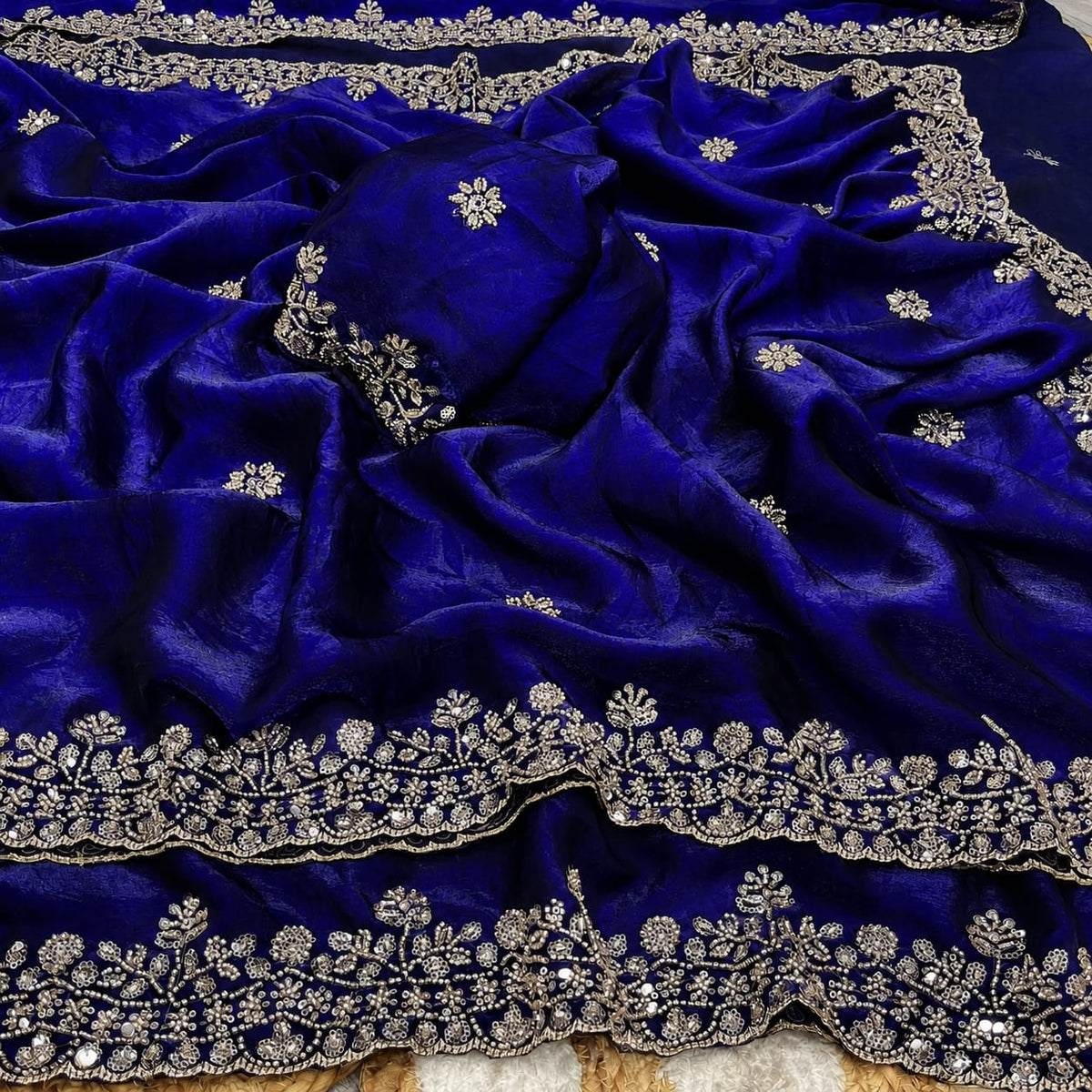 Space silk satin with handwork