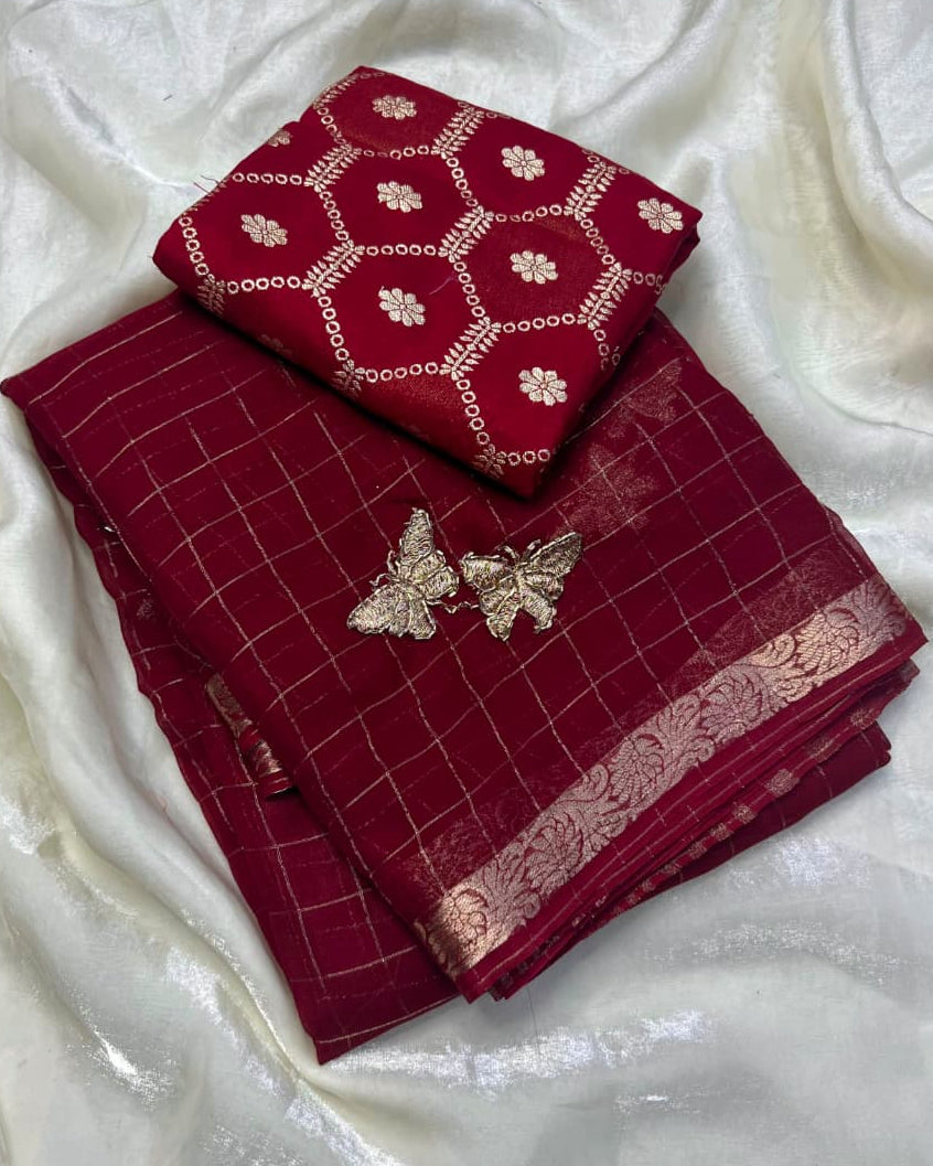 Viscous Georgette with butterfly design