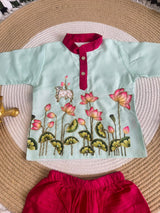 Kids Lotus dhoti kurta