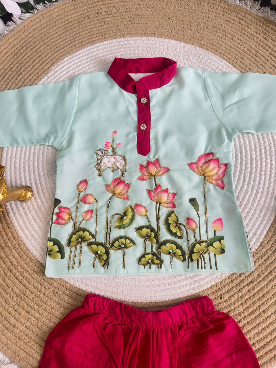 Kids Lotus dhoti kurta