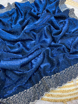 Space Silk Handwork Saree with Siroski Work