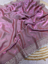Space Silk Handwork Saree with Siroski Work