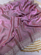 Space Silk Handwork Saree with Siroski Work