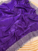 Space Silk Handwork Saree with Siroski Work