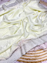 Space Silk Handwork Saree - Cream